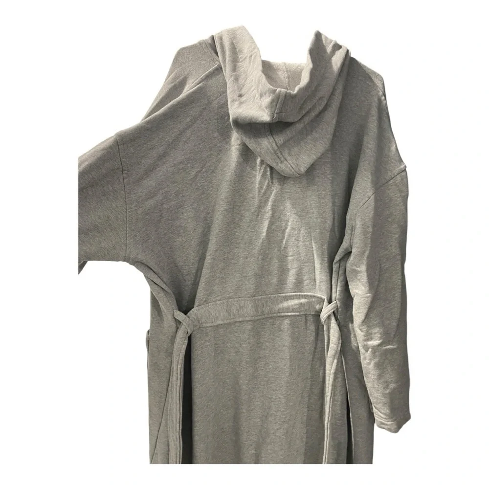 UNISEX HOODED BATHROBE SWEATSHIRT MATERIAL fleece lining Mothers Day gift sporty